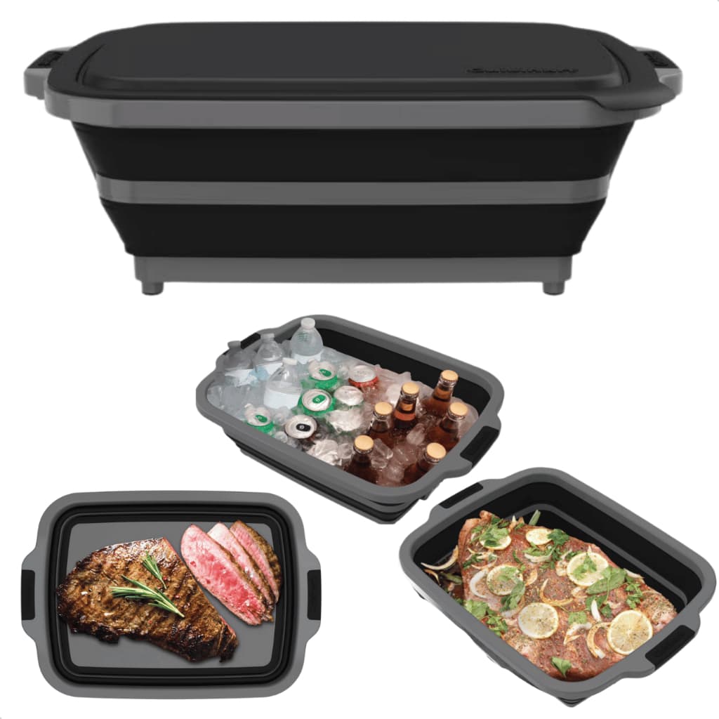 Tabua Escorredor Cesta Bacia Alimentos Dobrável Retrátil Silicone 4 Em 1 Multifuncional Cozinha