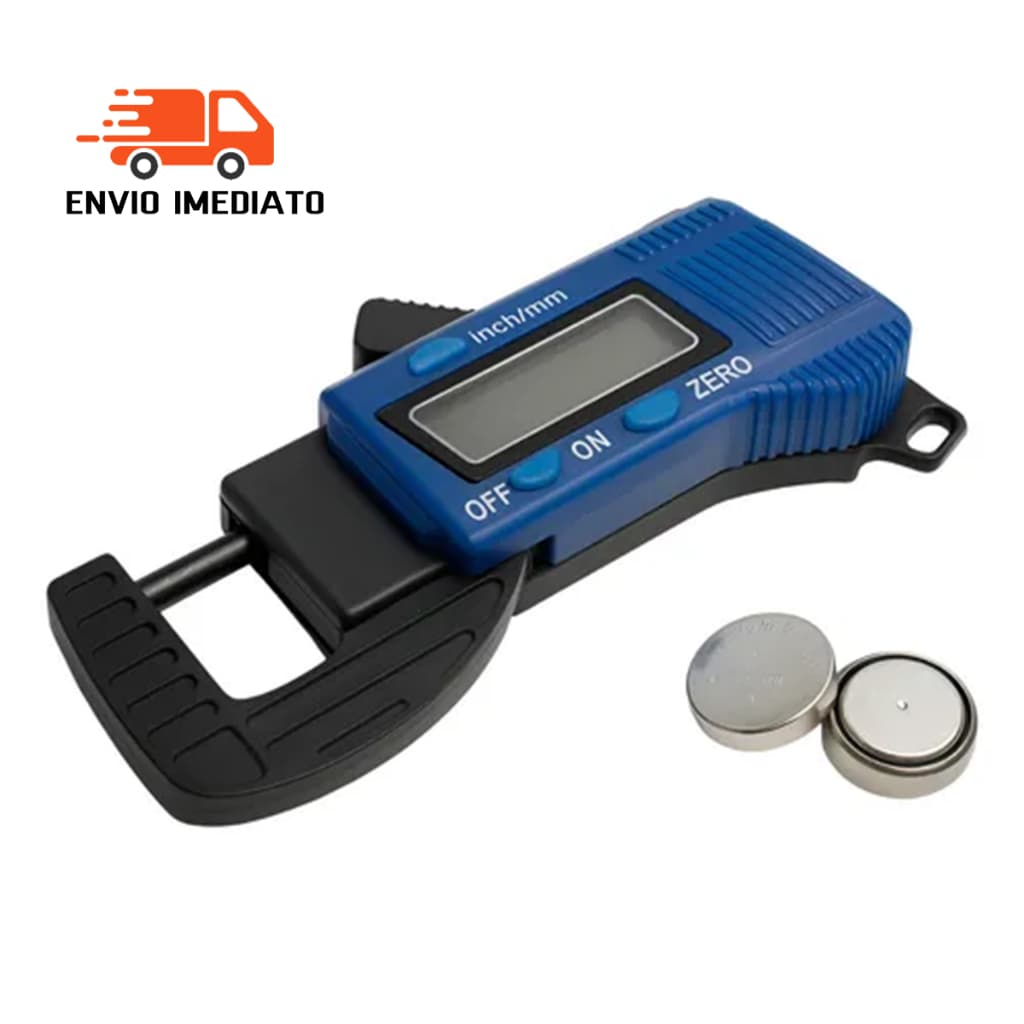 Medidor Espessura Digital + Bateria Micrômetro Espessímetro 0.01 Mm 1.2 Cm