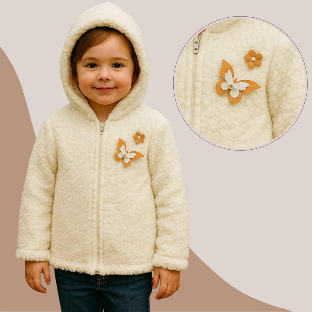 Casaco Inverno Quentinho Teddy Infantil Com Capuz 2 A 8 Anos - AT