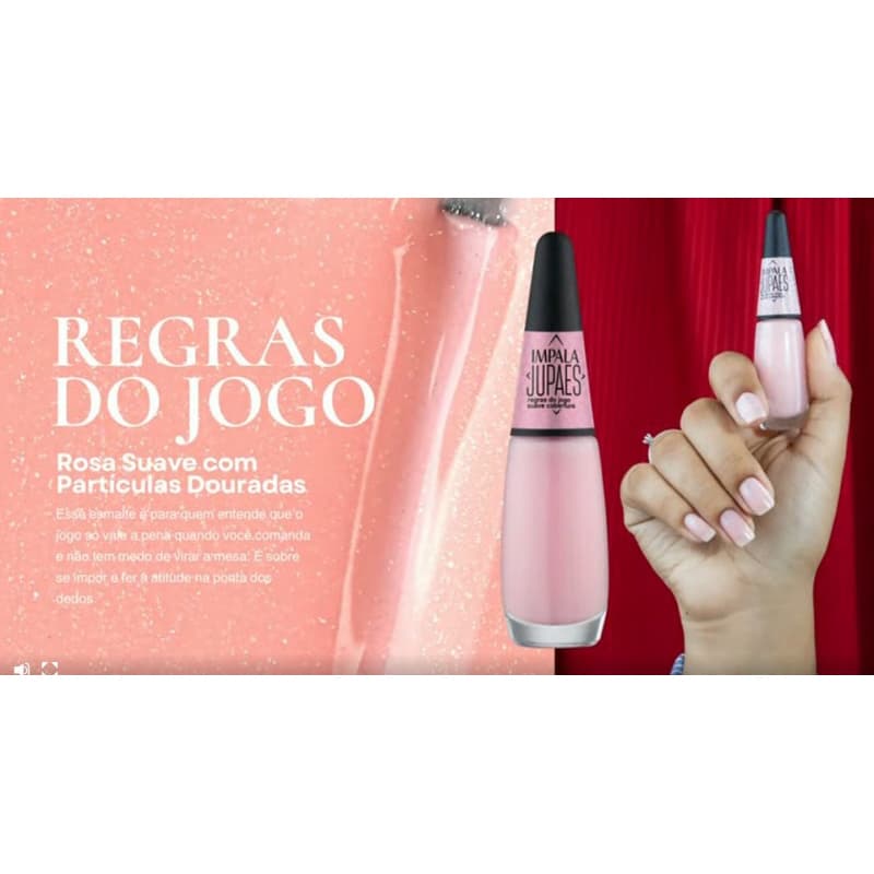 Esmalte Impala Ju Paes Virando o Jogo Regras do Jogo Hipoalergênico