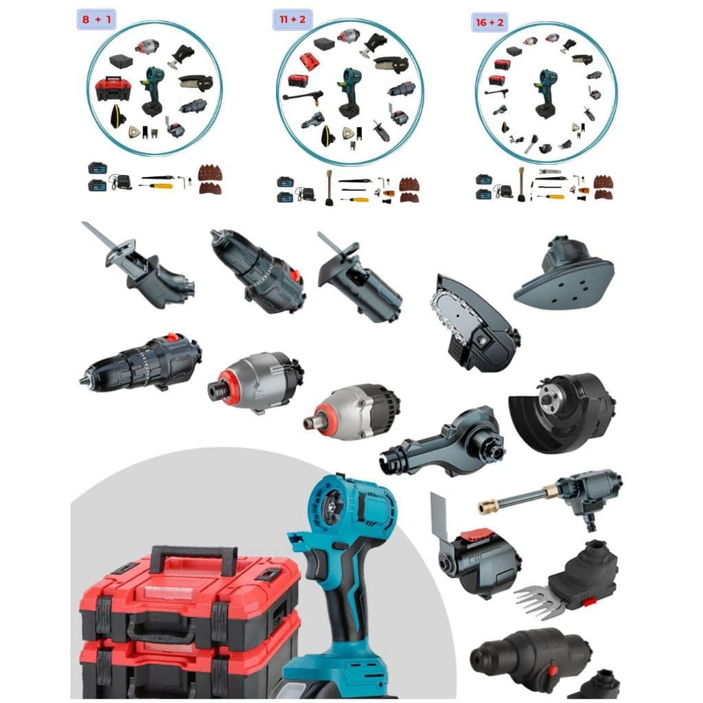 Ferramentas 21V Brushless 8 em 1 - 11 em 2 - 16 em 2 Profissional Parafusadeira Lixadeira Multiuso