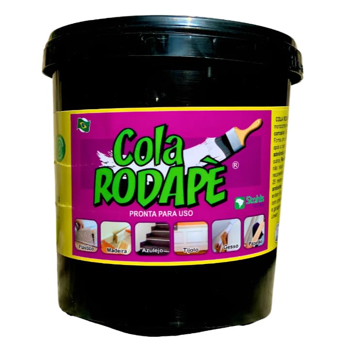 Cola Rodape Adesivo Acrilico Pote 1kg Madeira Mdf Tijolo