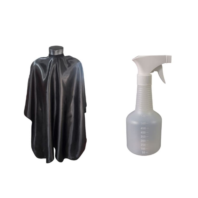 Kit Capa para Corte de Cabelo + Borrifador