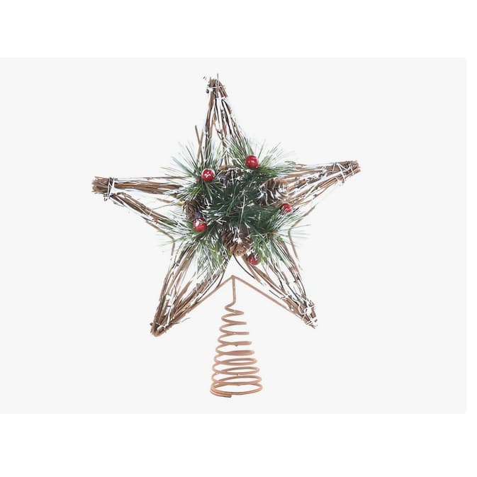 Ponteira Topo Árvore De Natal Estrela Arranjo Cru - Cromus Cor 3