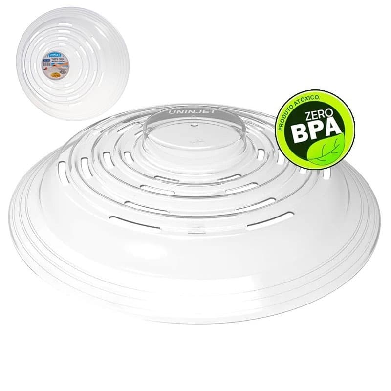 Tampa Microondas Protetora Alimentos Transparente Multiuso Com Saidas De Vapor BPA Free - Promoção