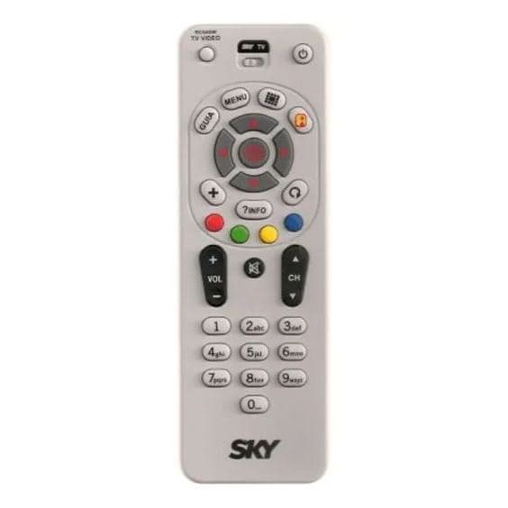 Controle Remoto Compativel Sky S14 Rc64sw Tv Livre Pre Pago - Cinza