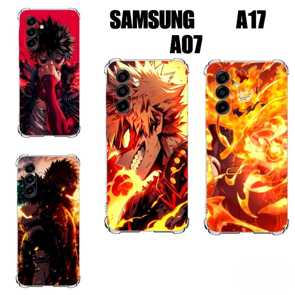 Capinhas TPU Anime Celular Samsung Galaxy A17 A07 Boku No Hero My Hero Academia Deku Dabi Bakugo