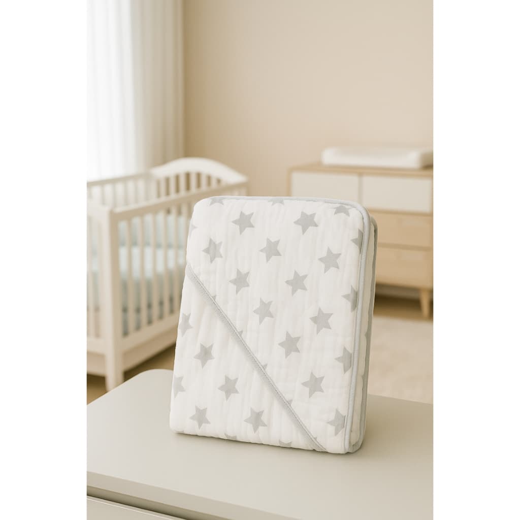Toalha De Banho Luxo Bebê Forro Fralda 3 Camadas Soft Capuz