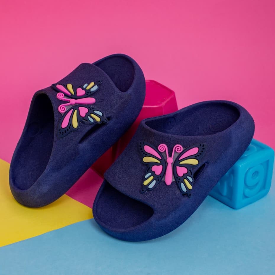 Chinelo Borboleta Infantil Menina Juvenil Delicado Confortável Promoção Moda Antiderrapante