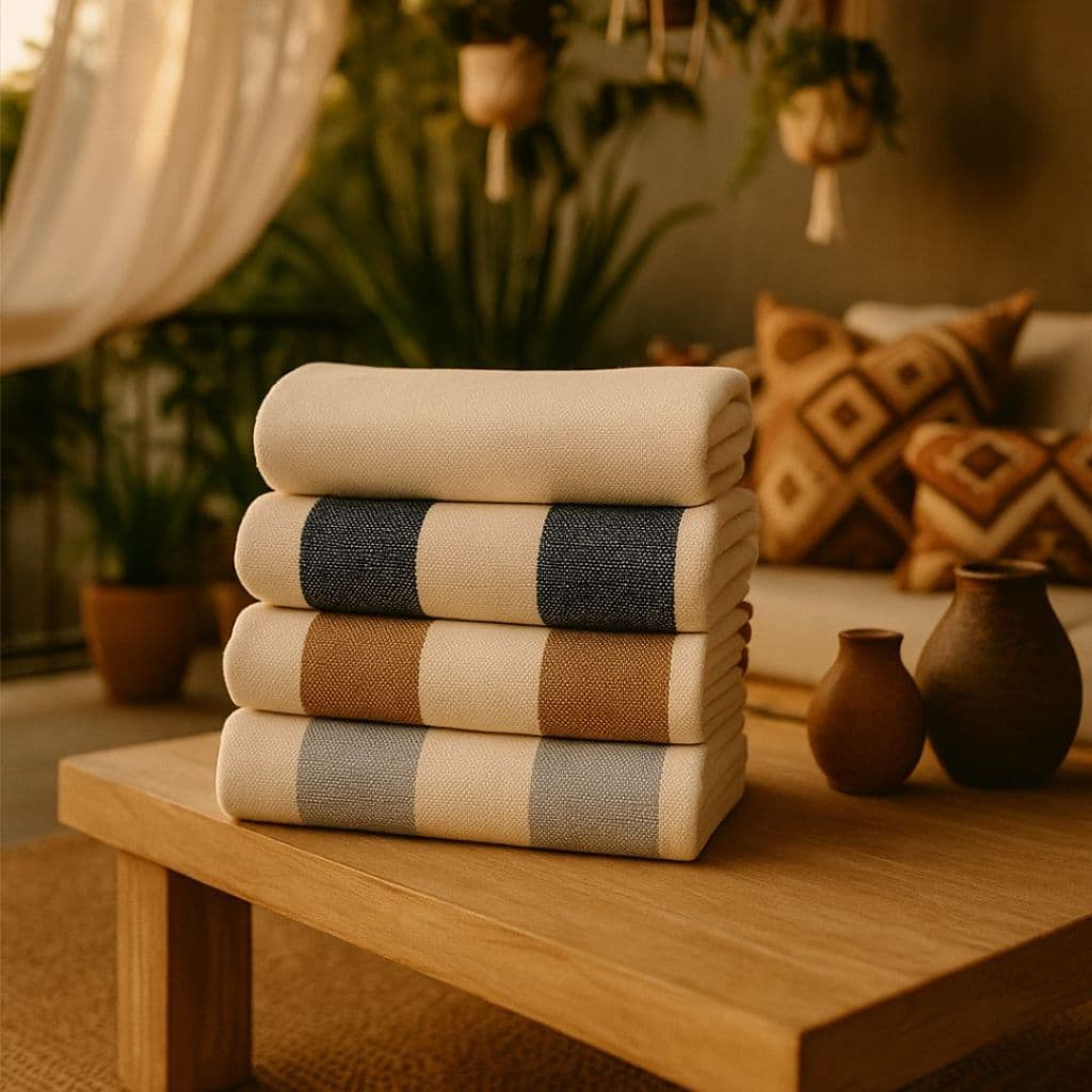 Manta Decorativa Tropical Para Sofá Cama Varanda 100% Algodão Trama Búzios 2,40x1,80