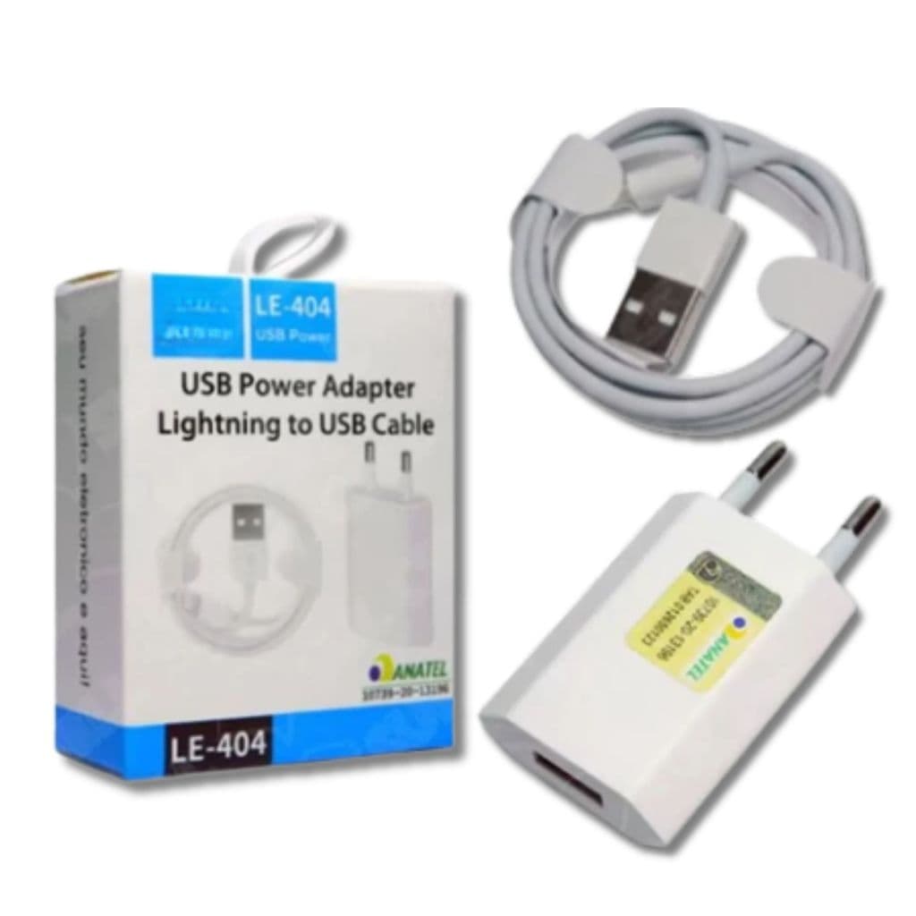 Carregador De Celular Turbo  ModelOriginal Fonte saída USB cabo Ligthning / USB