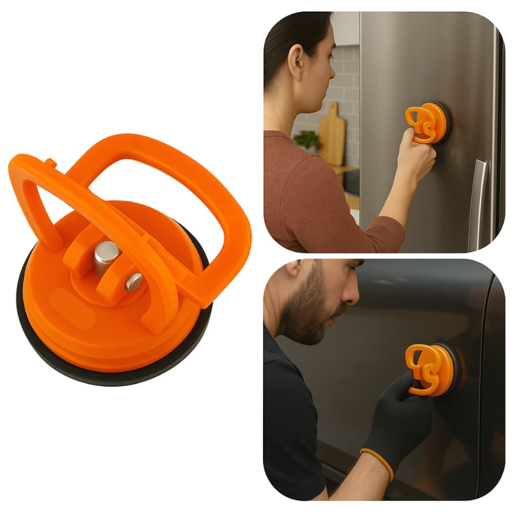 Ventosa Desamassar Porta Geladeira Inox Sucção Vacuo Carro Miniventosa Amassados Puxador Eletrônicos Remover Ferramenta
