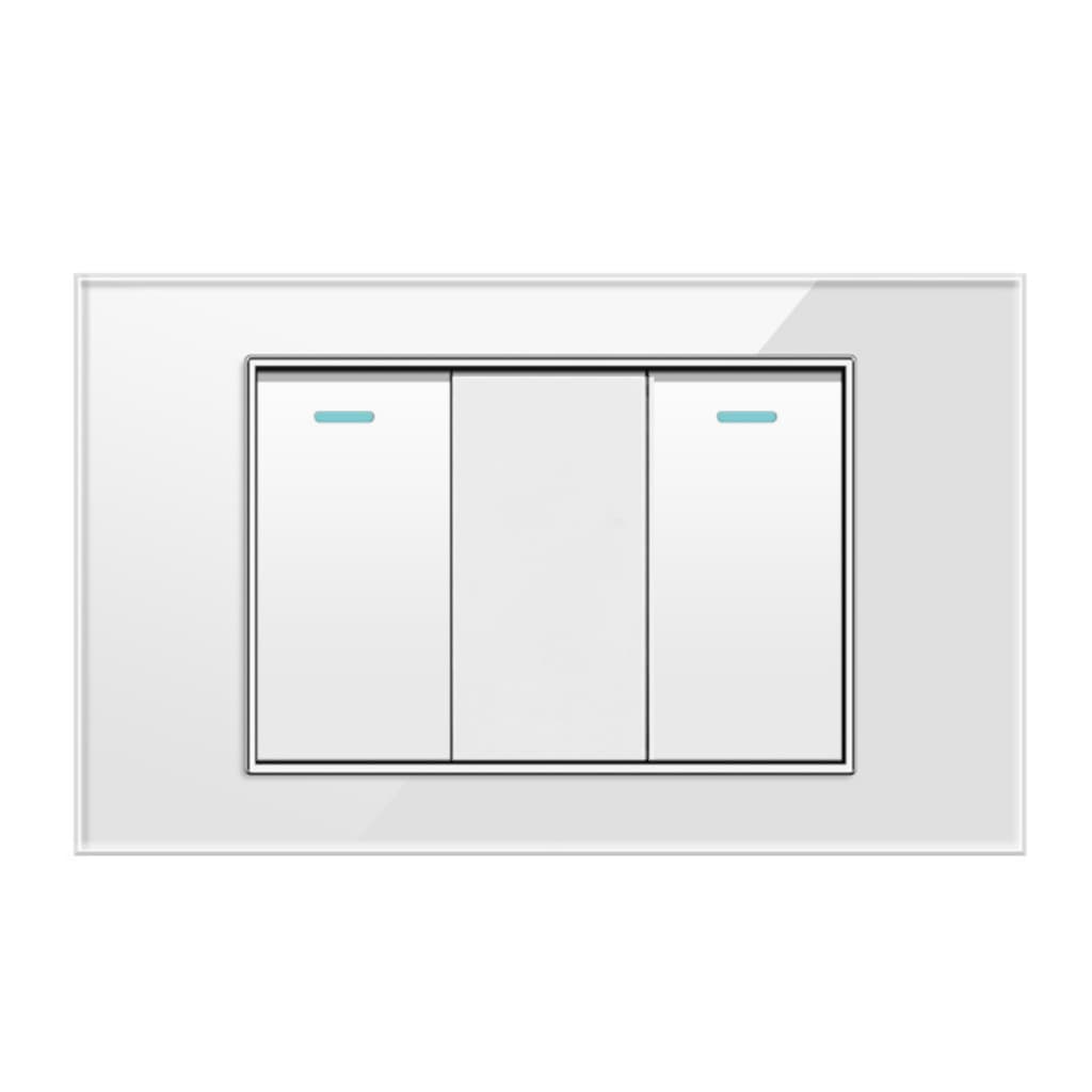 Interruptor 2 Botões Painel De Vidro 4x2