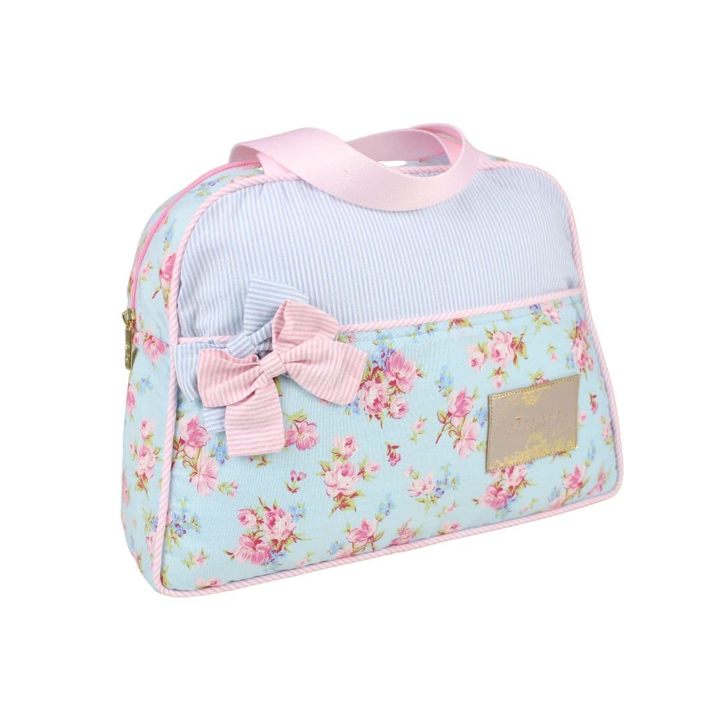 Bolsa de Mão Pet Organizador Pata Chic Doce Flor - Azul