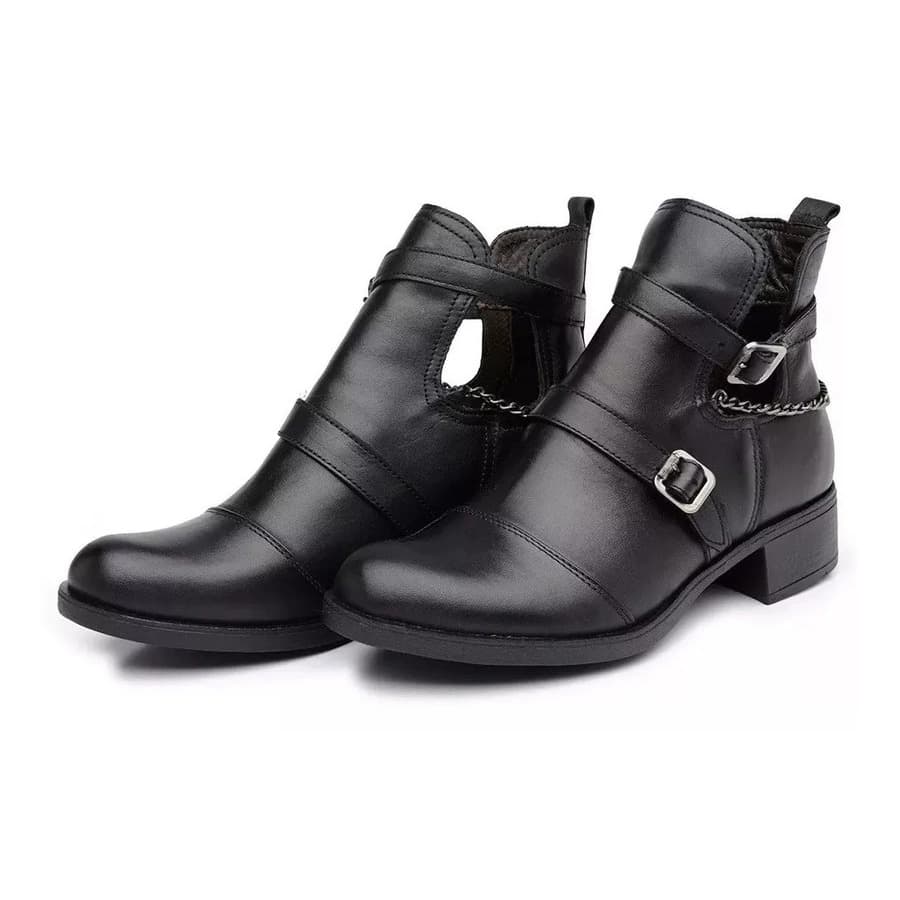 Bota feminina cano curto Silva&Silva Macia Salto curto Leve Resistente Elegante Exclusiva Premium