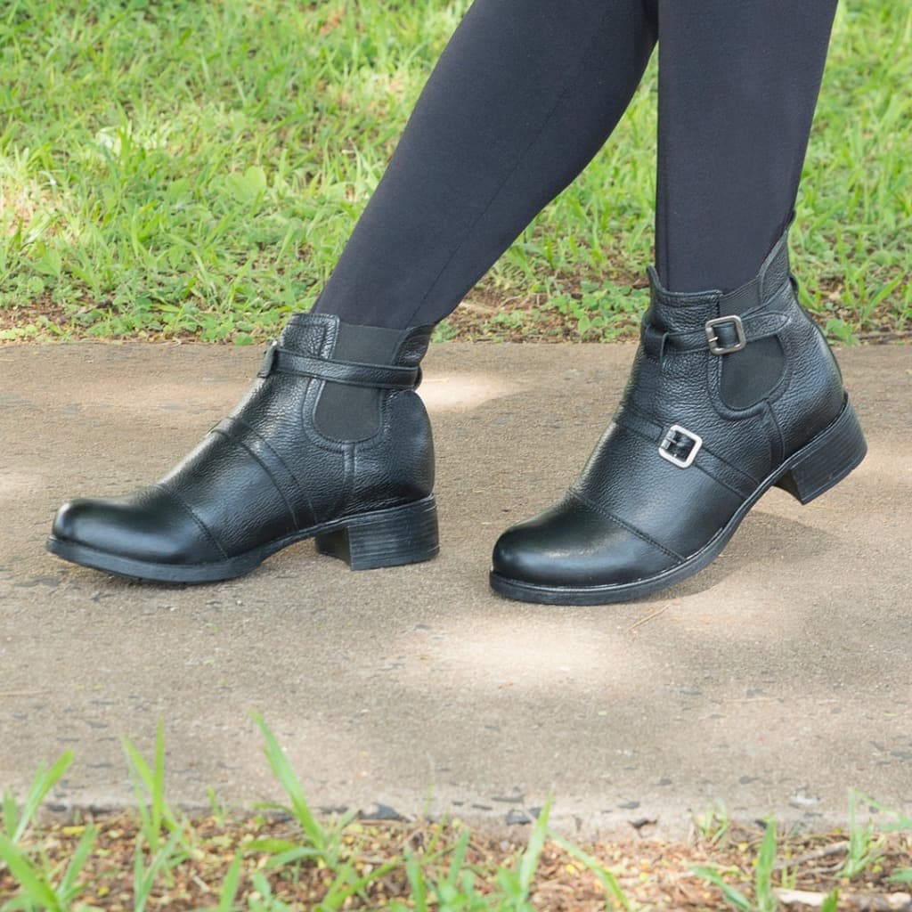 Bota Coturno feminina Cano curto Silva&Silva Confortável Antiderrapante Reforçada Exclusiva Original