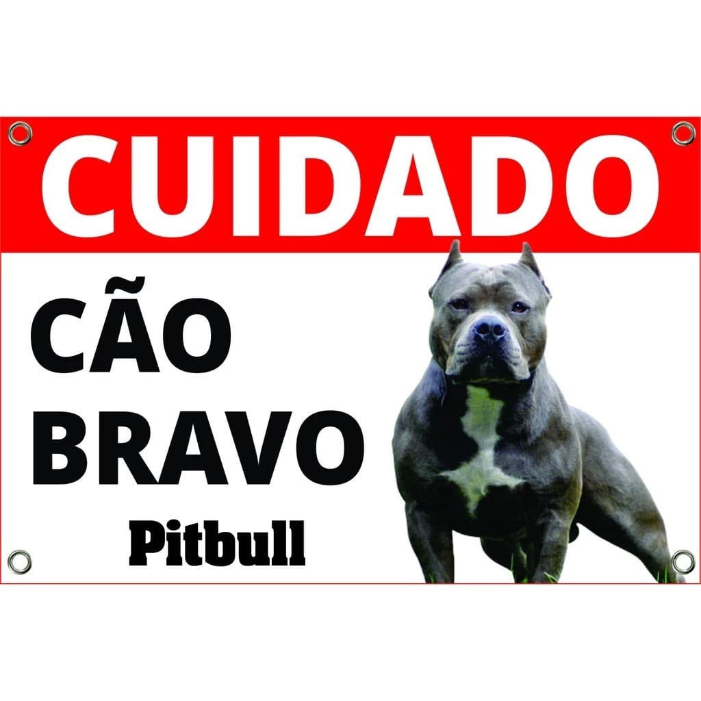 Placa Advertência Cuidado Cão Bravo