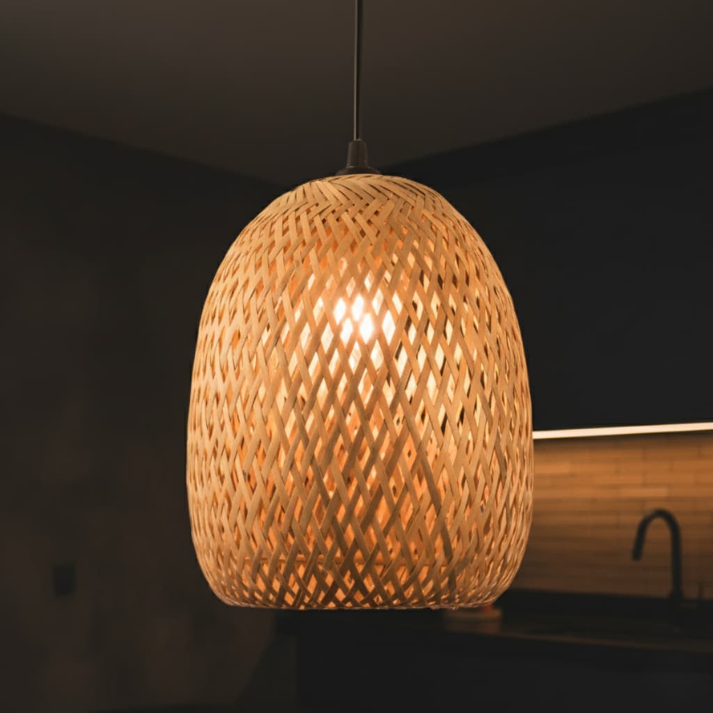 Lustre Luminária Pendente Teto Bancada Aruba Abajur De Teto Madeira Decoração Área Externa Interna