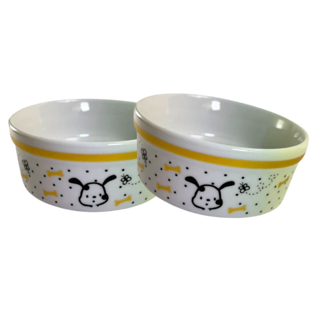 Bebedouro Comedouro para Cachorro Pet Porcelana 300Ml Água e Ração