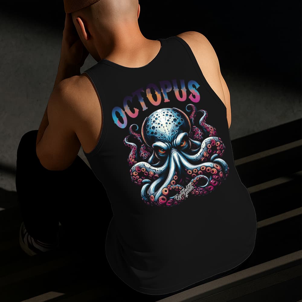Camiseta Regata Masculina Estampada Polvo 100% Algodão Estilo Conforto Diário Do Tamanho P ao GG
