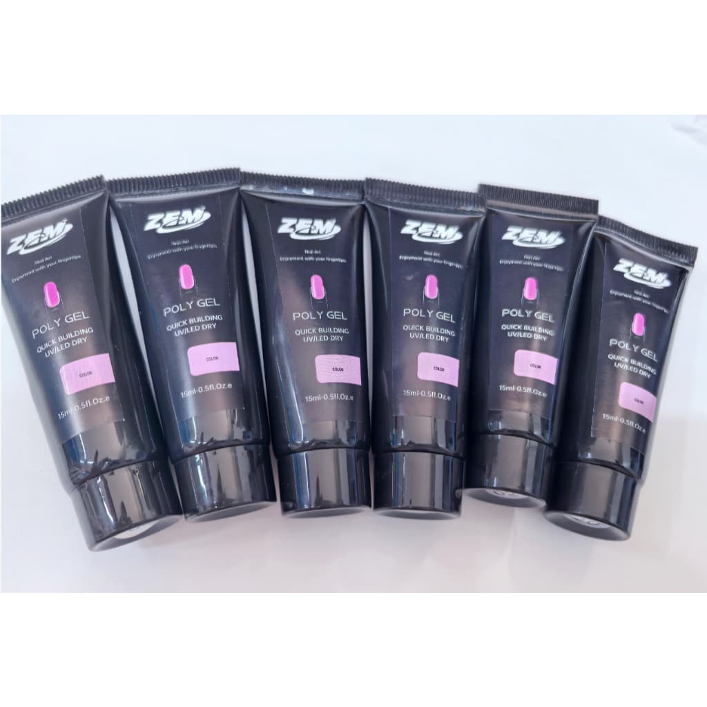 Polygel Construção Rápida LED/UV 15g Para Molde F1/Alongamento De Unhas Nail Desing-ZEM