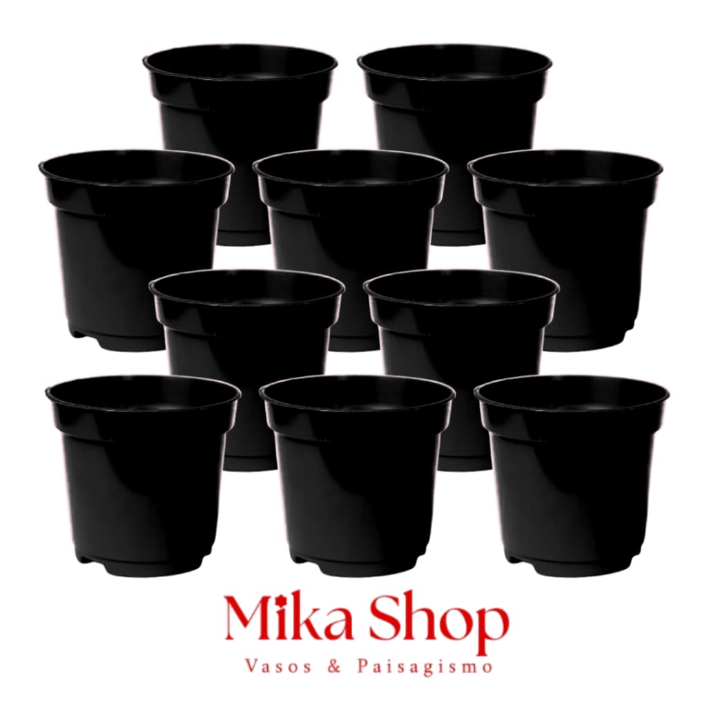 Kit 100 Mini Vasos pote 6 de 80 ml Cor preta Para Suculentas, Mudas e Artesanato