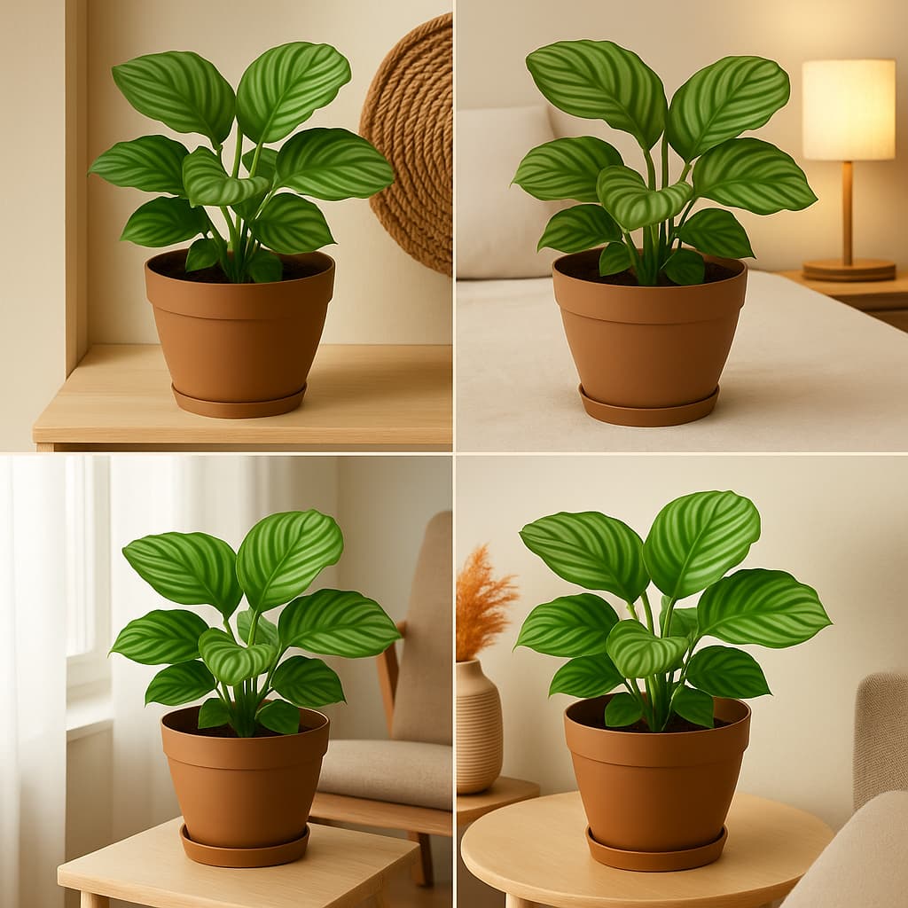 Vasos De Planta Redondo Com Prato Bege Ou Marrom 1,5 Litros Plasticos Resistentes Decorativos