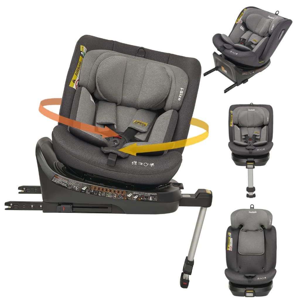 Cadeira de Segurança Carro ISOFIX De 0 a 12 Anos Até 36kg Rotação 360 Graus Reclinável Jovikids