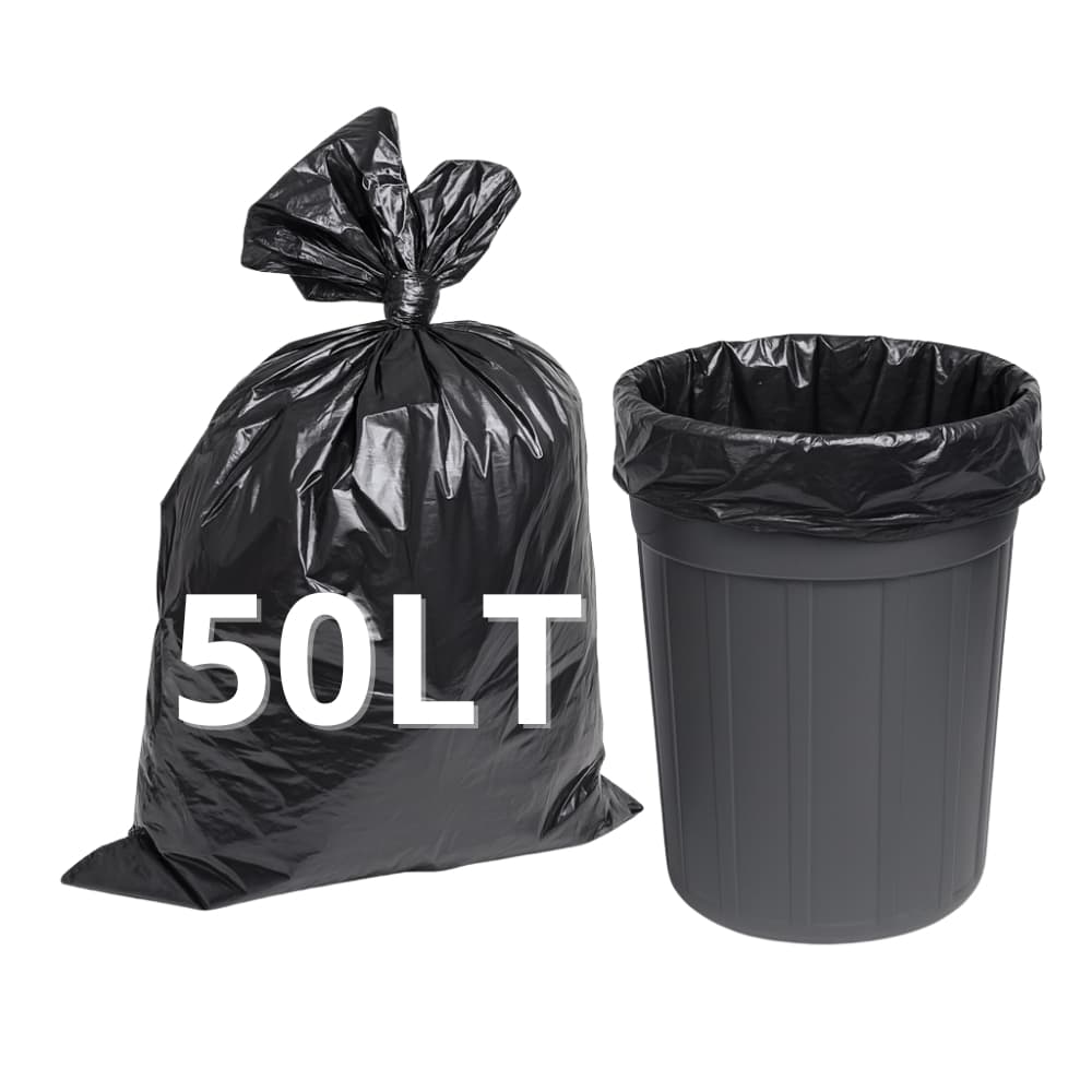 Saco De Lixo Preto 50 Lt Litros 100 Unidades - Comum e resistente - direto da fabrica