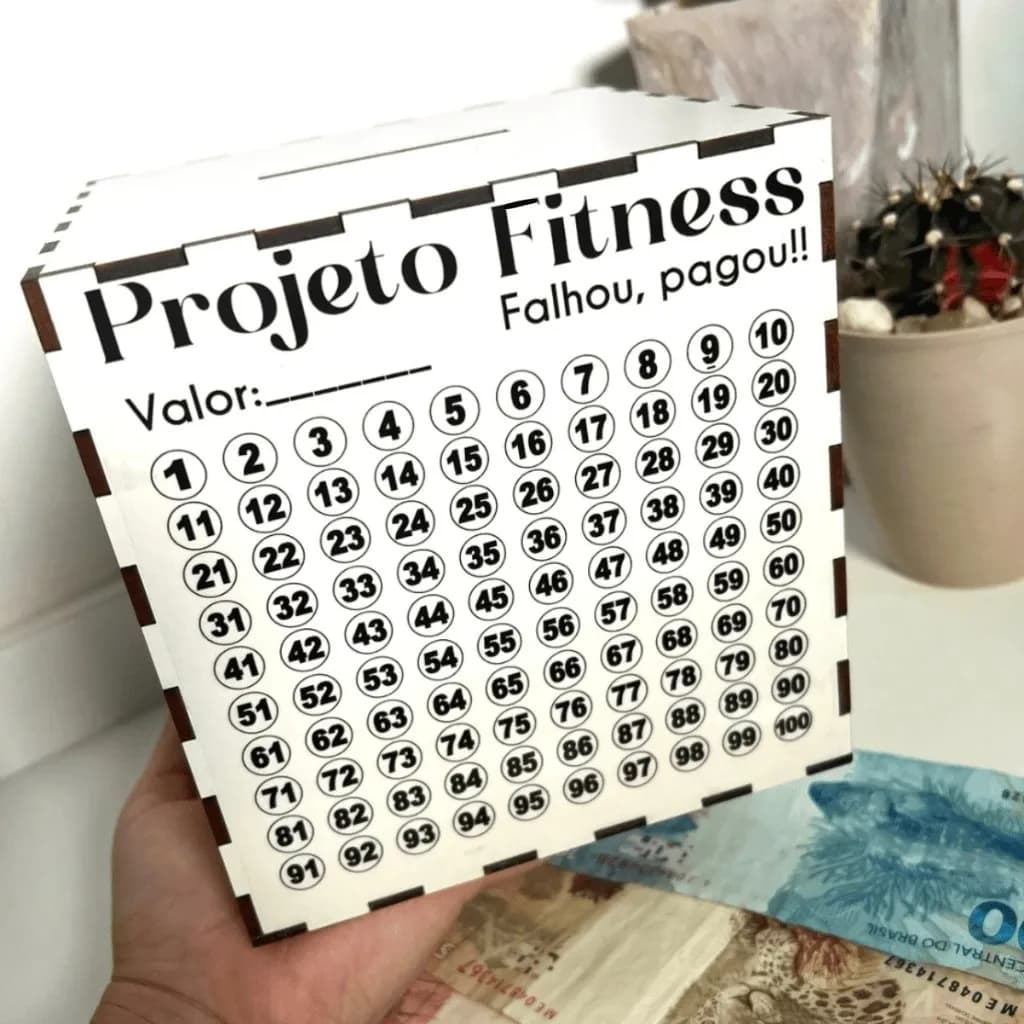 Cofrinho Do Desafio Fitness - Falhou Pagou Projeto Fitness