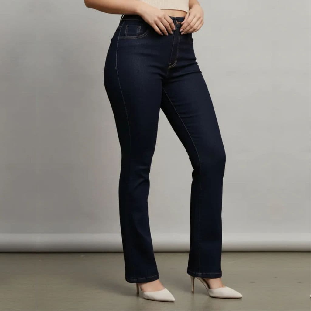 Calça Jeans Feminina Elastano Básica Tradicional estica do 36 ao 50