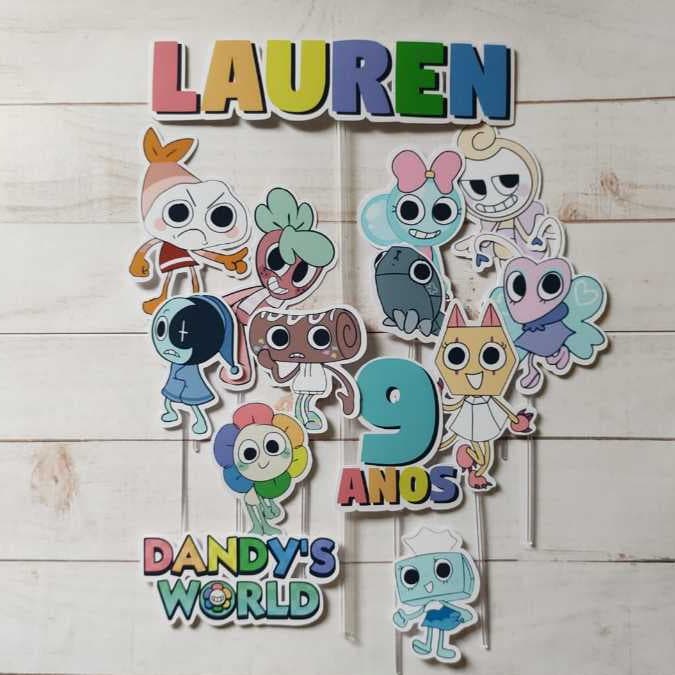 Topo de Bolo Dandy´s World - Personalizado/Topo de bolo/VÁRIOS TEMAS.
