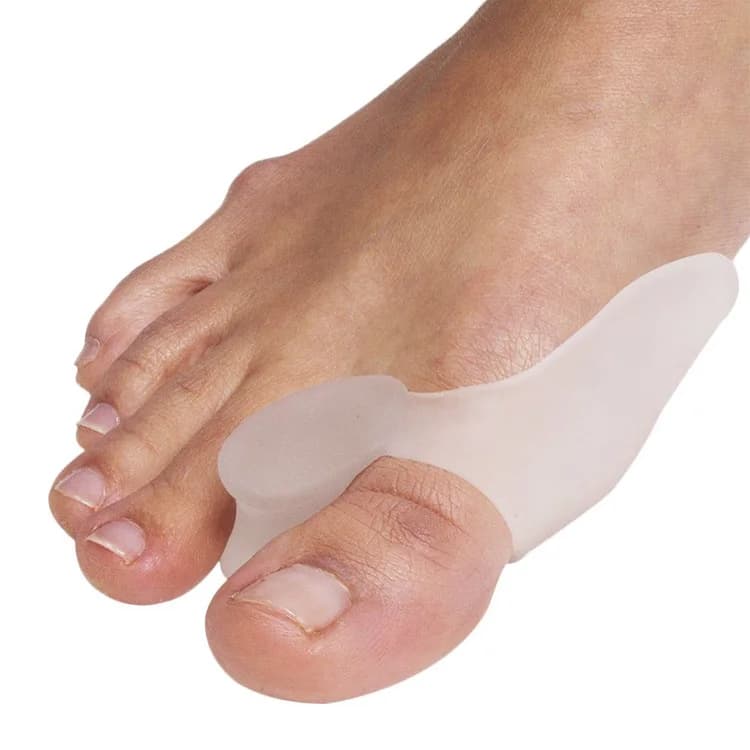 Par Protetor Silicone Corretor Ortopédico Joanete Pés Separador De Dedo Evita Calos