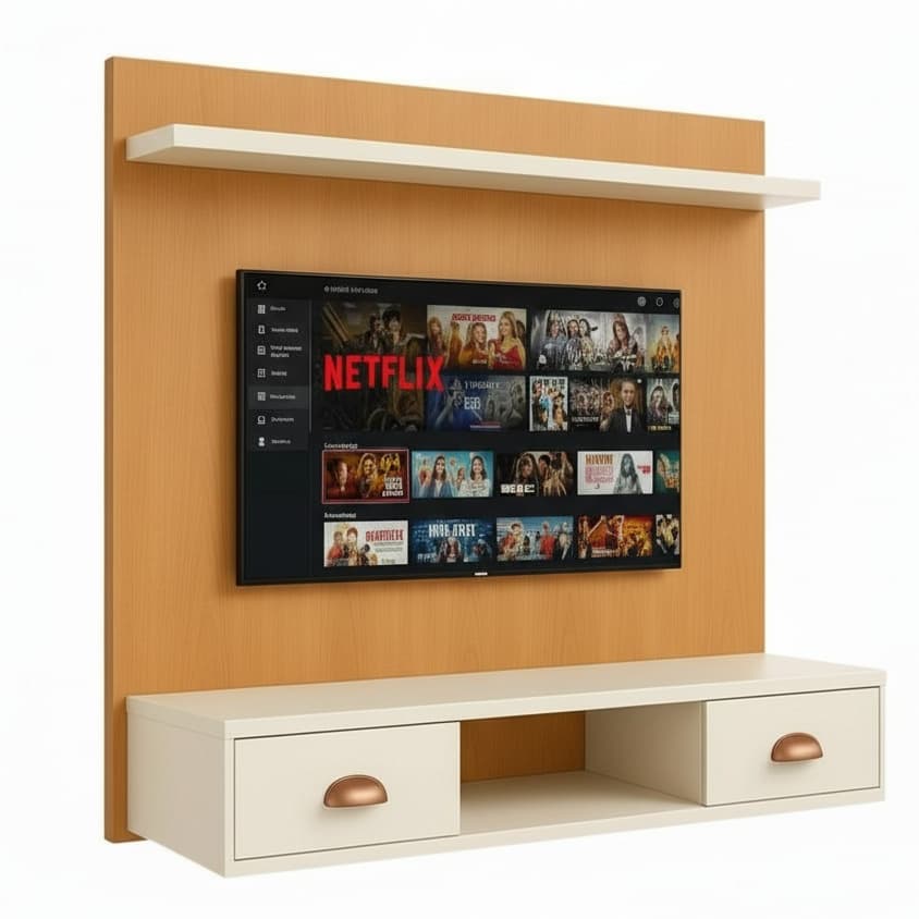 Painel Para Tv 45 Polegadas De Parede Rack 2 Portas Moderno - E&A