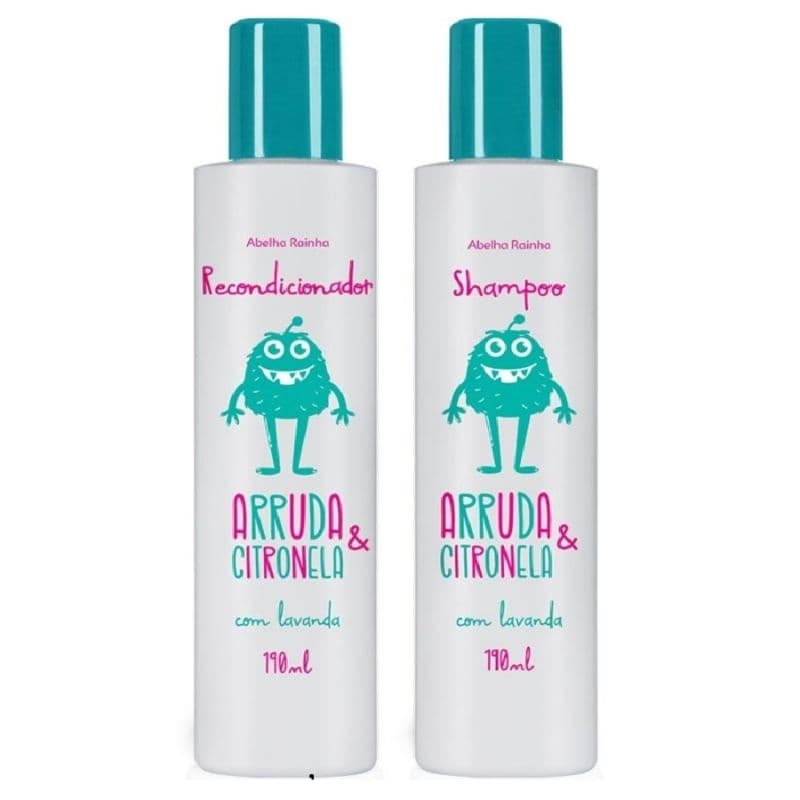 Kit Shampoo + Condicionador Arruda & Citronela com Lavanda 190ml – Abelha Rainha | Proteção, Frescor e Cabelos Macios
