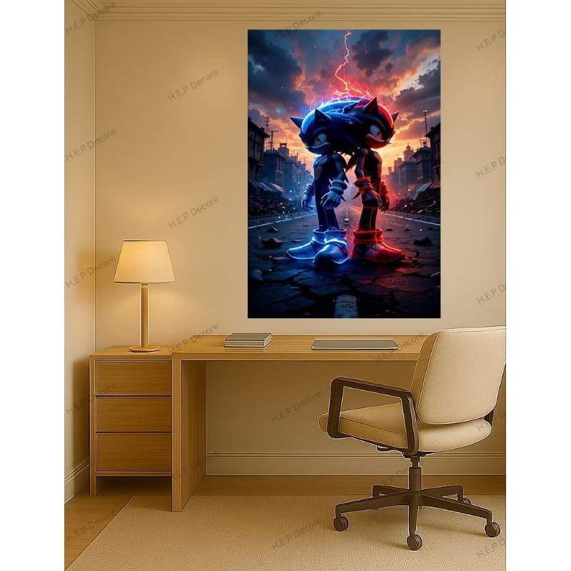 Quadro SONIC SHADOW Grande 90x60 90x70 Fita Dupla Face H.E.P Decore