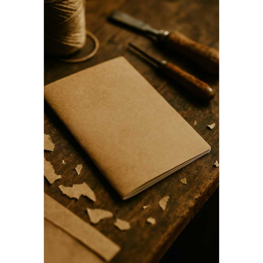 Combo 15 cadernos kraft personalizado 10x14cm brochura grampeado