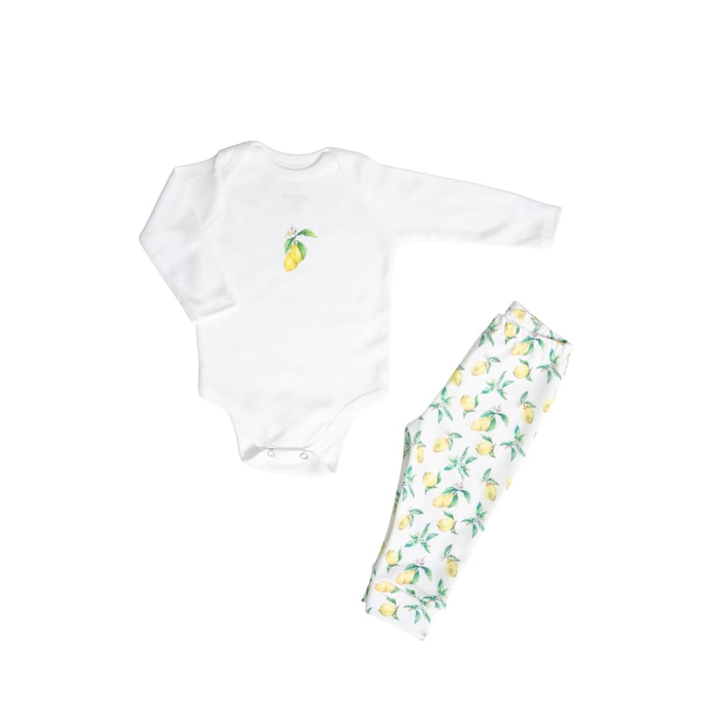 Conjunto Calça e Body Manga Longa Limãozinho