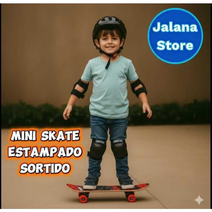 Mini Skate Infantil Estampado Diversão Portátil Skate Completo Resistente Sortido - Jalana Store