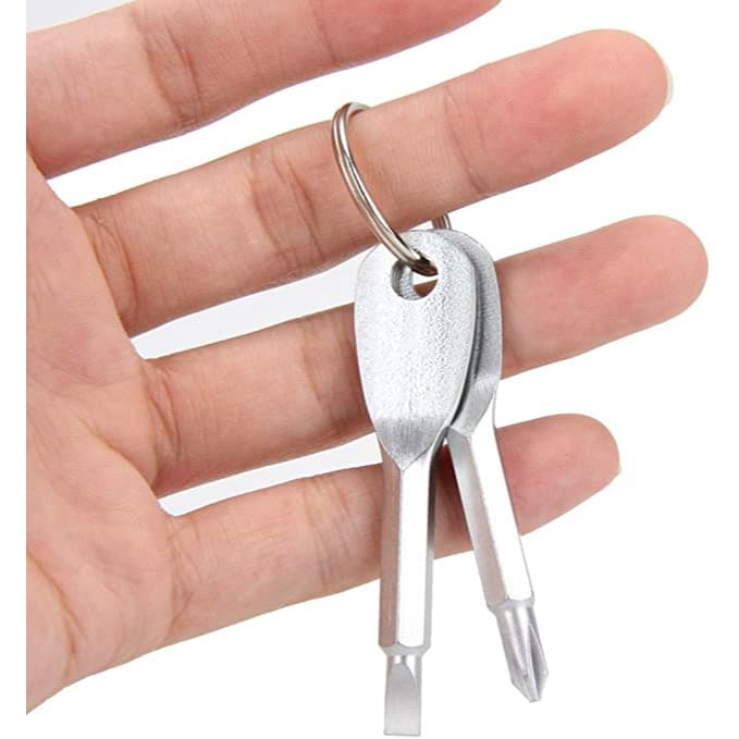 Mini Chaveiro Bolso Chave Fenda Phillips Multi Ferramenta Prático Camping
