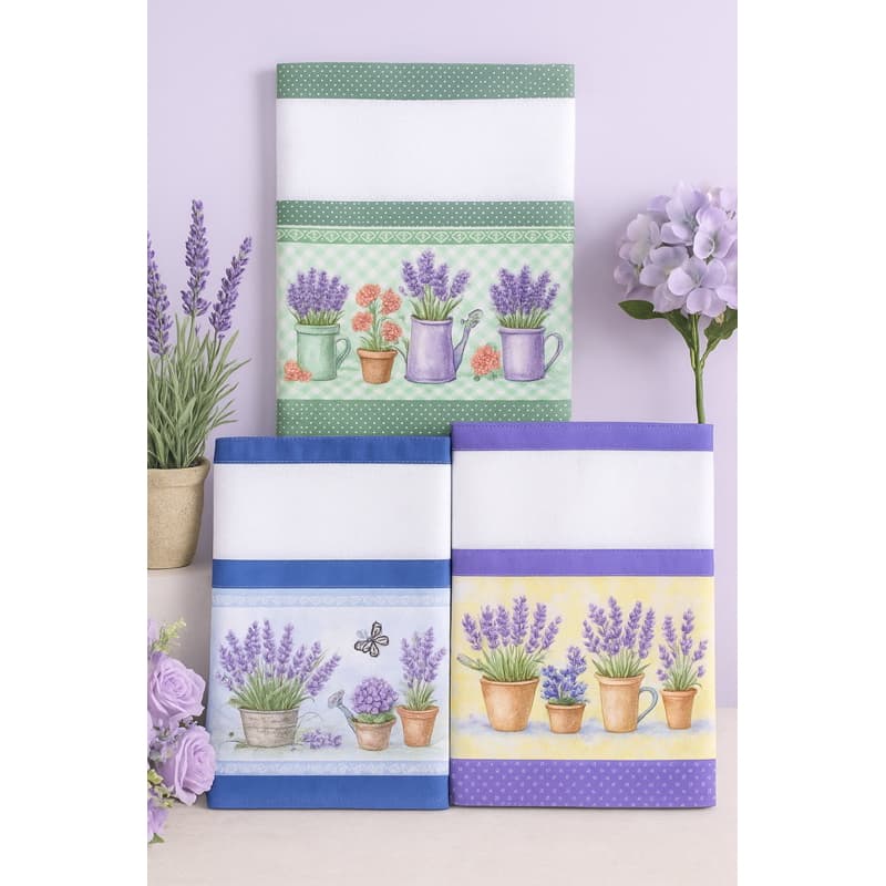 Kit 3 Panos de Prato com Parrados Variados