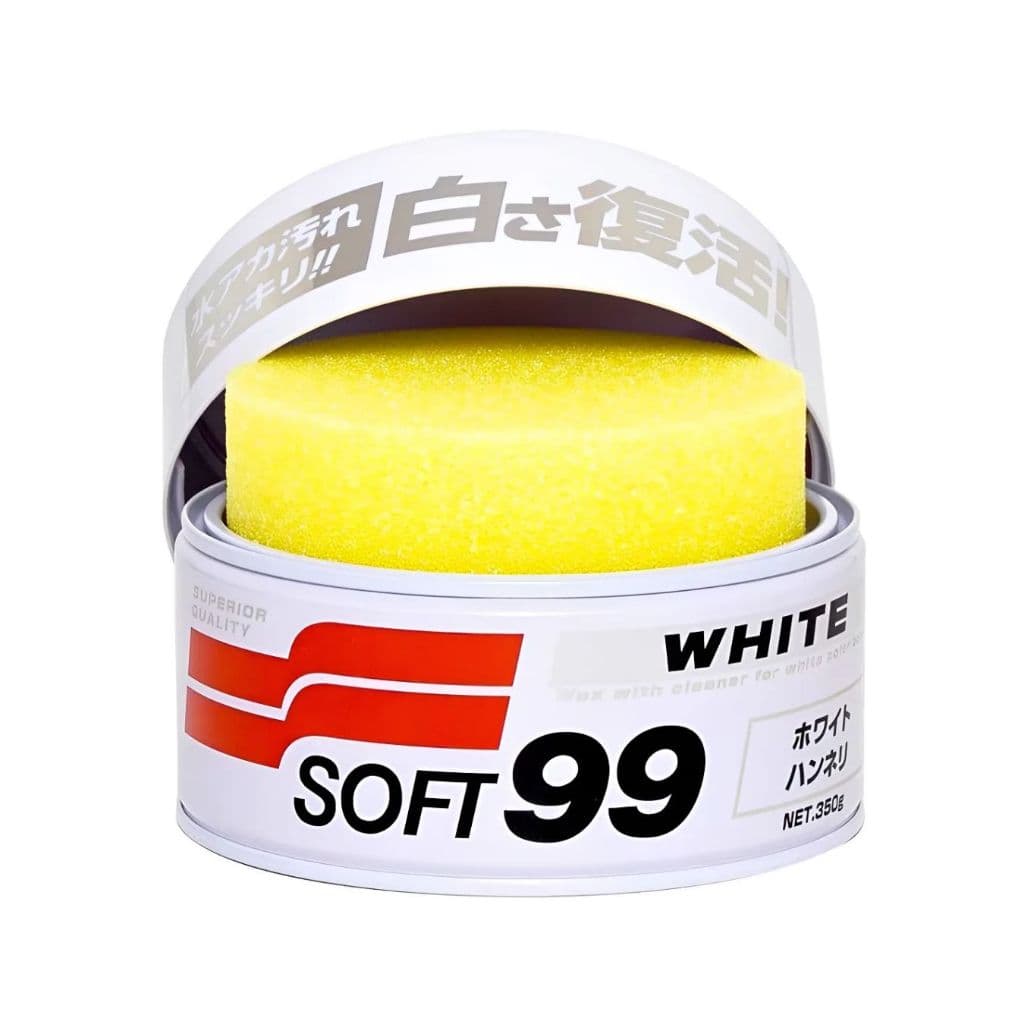 Cera Soft99 White Cleaner 350g Carnaúba Carros Brancos