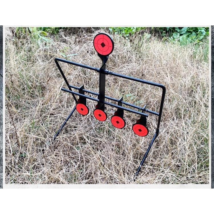 Alvo Metálico com reset para treino esportivo Aberto 5 Pêndulos Rearmáveis