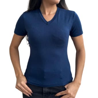 Blusa Feminina gola v 100% Viscolycra manga curta premium Blusinha treino academia uniforme festa enfermagem