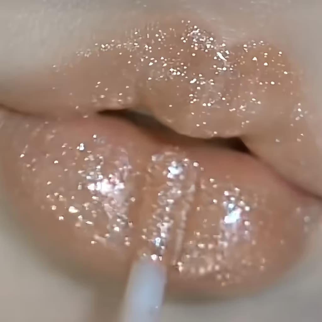 Brilho Labial Cintilante, Iluminador para o Rosto, Sombra de Olhos com Glitter Líquido Hidratante