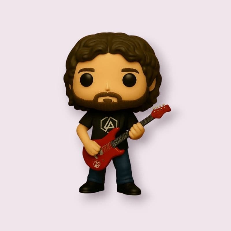 Boneco Personalizado Brad Delson Guitarrista Linkin Park Colecionável Geek Nerd