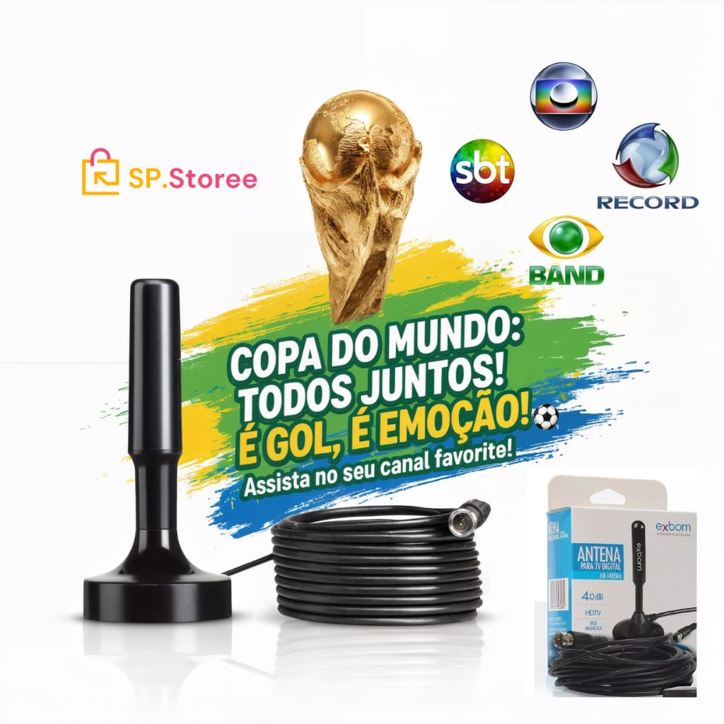 Antena Digital Alta sensibilidade - Tv Interna / Externa HDTV / UHF -- Unidade