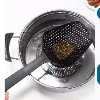 Colher Funil para Fritura Colher Filtro de Cozinha Filtro para Alimentos Fritos Escumadeira Funil Grande Colher Peneira