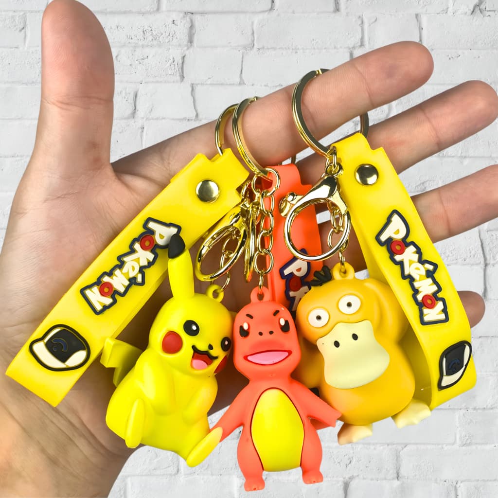Chaveiro Pokémon Emborrachado 3D - Geek anime mochilas bags e chaves