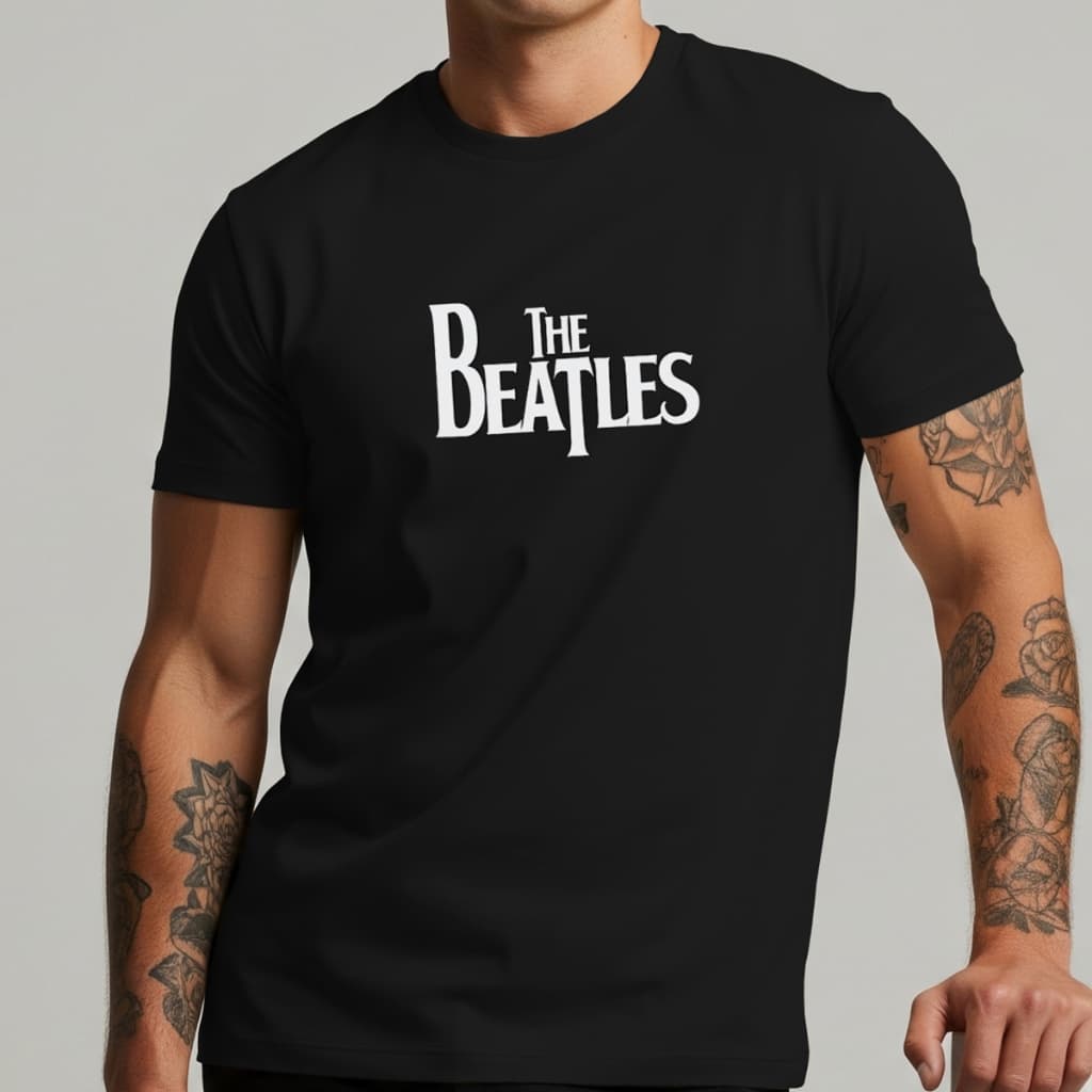 Camiseta The Beatles Estampa Básica